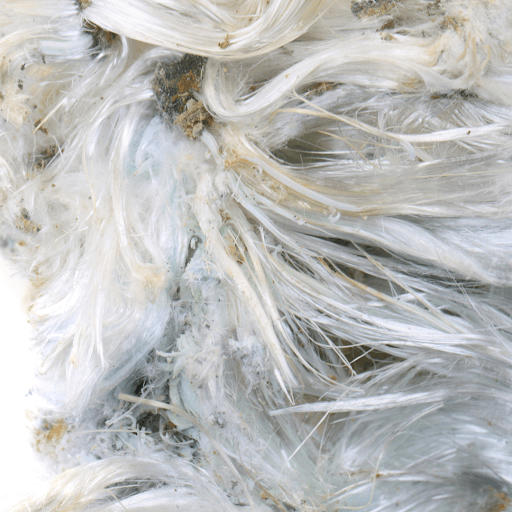 Close-up Image of Particles in Asbestos Material